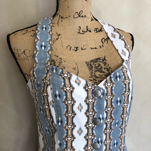 Loverbird western print denim mini dress - Picture 2 of 6